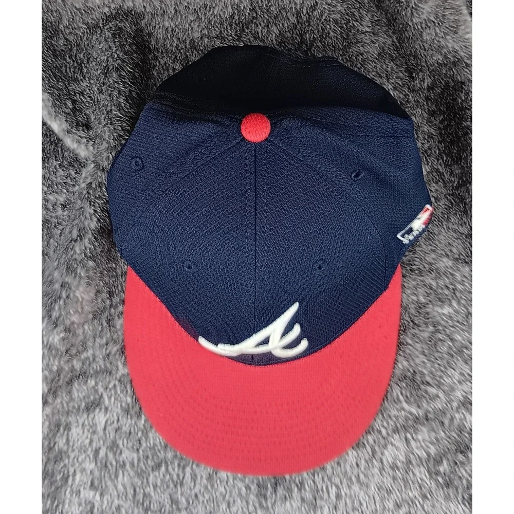 Atlanta Braves MLB Team MLB Flex Fit Baseball‎ Cap OSFM Navy Red